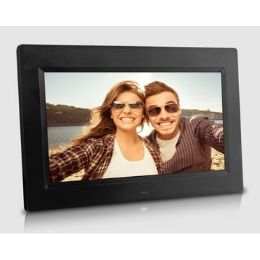 KODAK 7-inch Digital Photo Frame with Remote Control, Black Solid Wood ...