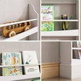 thumbnail image 3 of UTEX Wall Bookshelf for Kids, Book Shelf Organizer and Storage for Kids Nursery Dcor,Wall Mounted Kids Book Rack Storage, 3-Shelf Bookcase Organizer Extra Wide (White), 3 of 7