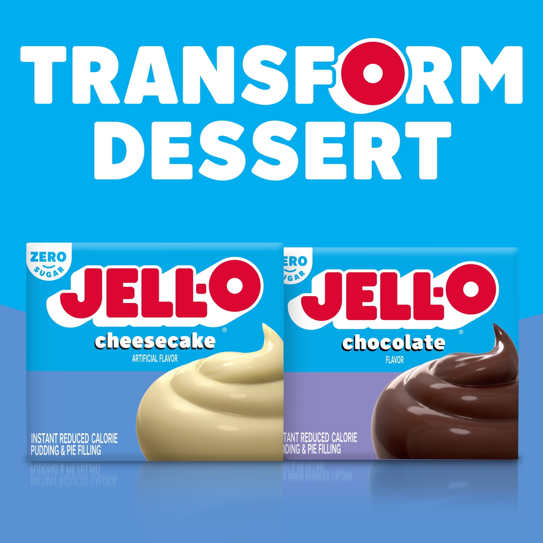 Jell-O Cheesecake Artificially Flavored Zero Sugar Instant Reduced Calorie Pudding & Pie Filling Mix, 1 oz. Box