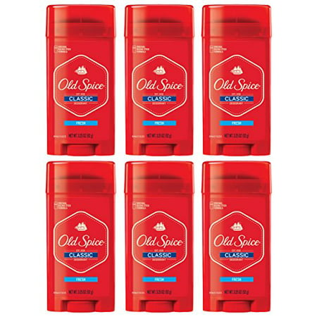 Old Spice Classic Stick Fresh Scent - Best Men's Deodorant - Pack of 6 3.25