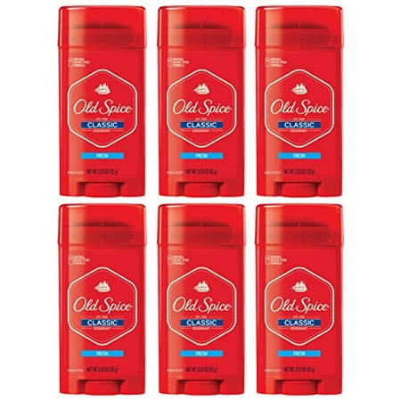 Old Spice Classic Stick Fresh Scent - Best Men's Deodorant - Pack of 6 3.25
