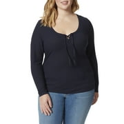 Jessica Simpson Plus Size Pippa Laceup Top