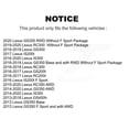 thumbnail image 2 of CMX Front Rear Ceramic Brake Pads Kit for Car Lexus IS300 IS350 GS350 RC350 RC300 IS200t GS450h GS300 RC200t GS200t KCX-100161, 2 of 9