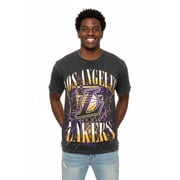 NBA Los Angeles Lakers Men's & Big Men's Front & Back Boxy Fit Mineral Wash Graphic T-Shirt, Sizes XS–4XLT, 2XB–5XB