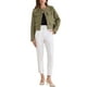thumbnail image 2 of CHAQUETA DE TRABAJO DE MUJER DE MANGA LARGA CORTA DE TWEED OLIVA VERDE PARA OTOÑO INVIERNO, 2 of 6