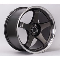 18 X 9.5 Inch Gunmetal Machine Lip Wheels Rim 5x114.3 Wheel ET 20 CB 73.1