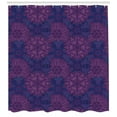 thumbnail image 3 of Ambesonne Ethnic Shower Curtain, Paisley Flower, 69"Wx75"L, Dark Blue Purple, 3 of 3