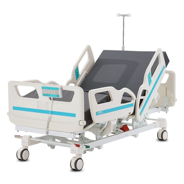 VEVOR Lit d'Hôpital Électrique Complet 5 Fonctions Premium avec Position Cardiaque 550LBS