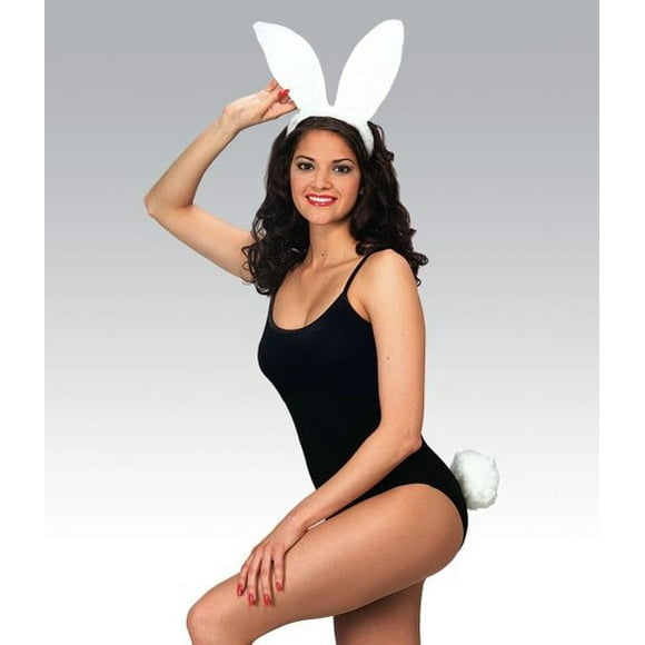 White Bunny Ears &amp; Tail Accessory Kit