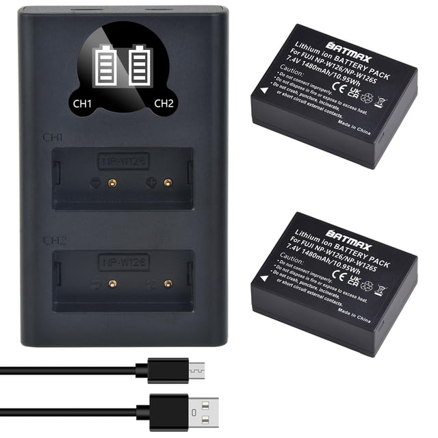Batería y cargador para cámaras Fujifilm NP-W126 NP-W126S