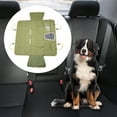 thumbnail image 2 of Unique Bargains 1 Pc Magic Tapes Car Seat Cover with Safety Belts Hanging Ropes for Pet Green Beige, 2 of 6