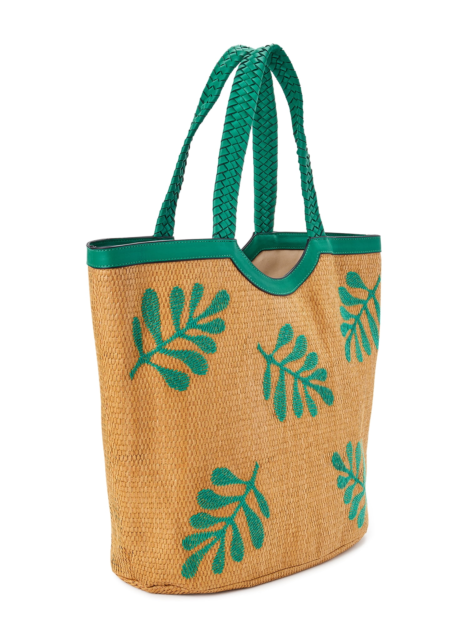 large woven straw tote