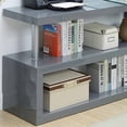 thumbnail image 2 of Fiora 59-inch Grey Modern Swivel Convertible Desk Storage, 2 of 6
