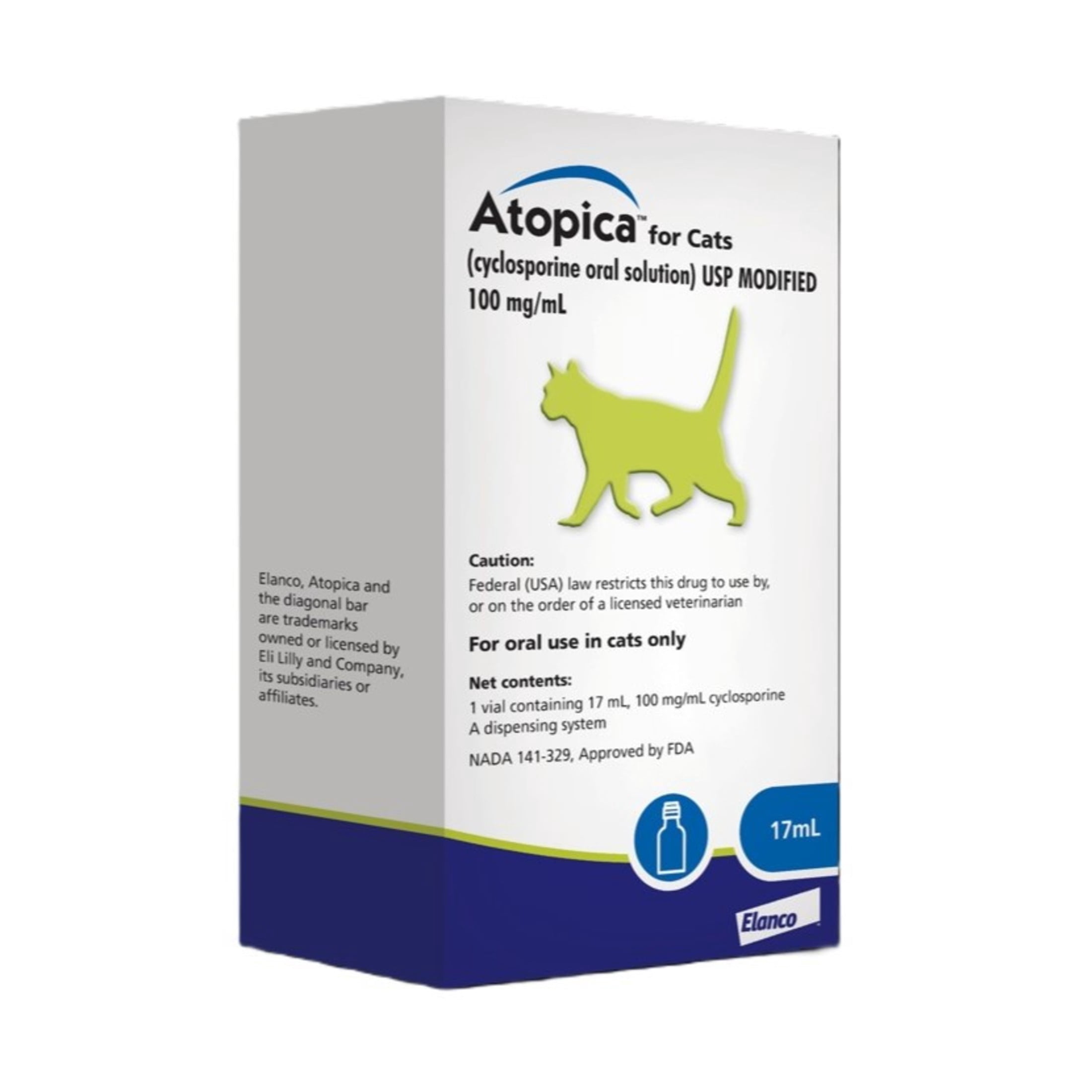 Atopica Cat Atopica for Cats | Allergic Dermatitis Treatment | Cat Itch Relief | Oral Solution | 17 ml