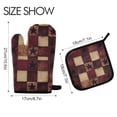 thumbnail image 2 of Yayeee Oven Mitts and Pot Holder Set of 2 Heat Resistant Kitchen Gloves Baking Hot Pad, Star Spangled Squares, 2 of 5