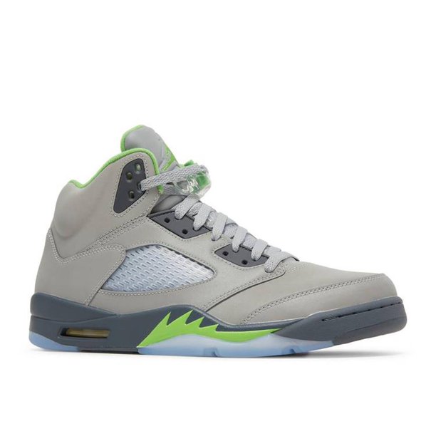 new jordans grey and green