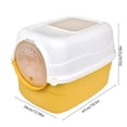 thumbnail image 3 of Deeceymbur Litter Box Enclosed Cat Litter Box with Removable Lid Front Entry Cat Toilet Odor Control Easy Clean Large Pan for Indoor Cats, 3 of 6