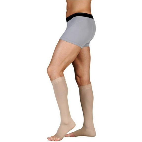 Juzo Dynamic 3512 Knee High, Open Toe, Short, 3.5cm Dot Band, Size: III (Beige) 30-40mmHg