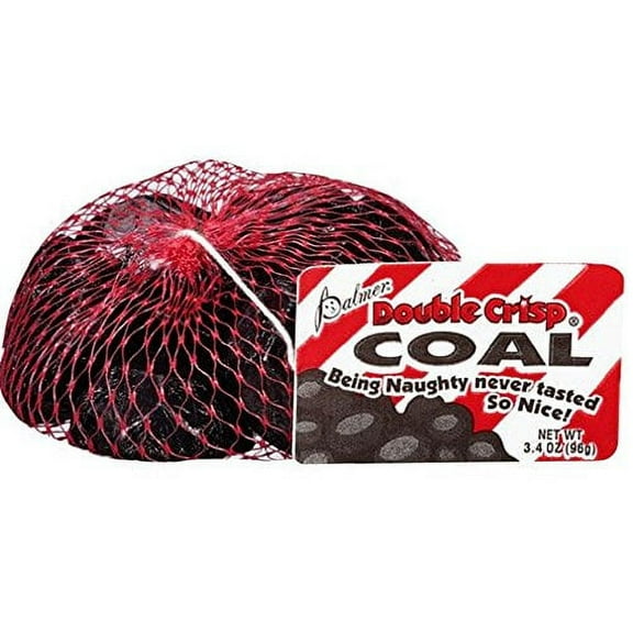 Bag of Coal - Palmer Double Crisp Chocolate Candy Coal - Case of 18 Bags, (3.4 Oz Each)