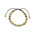 thumbnail image 5 of West Coast Jewelry Men's Gold Plated Hematite Cube Stone Bead Adjustable Bracelet (8mm), 5 of 6