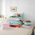 thumbnail image 6 of Castle Fairy Romantic Floral Rose Twin Bedding Sets 7-Piece for Teenagers,Musical Note Melody Bedding Comforter Set Microfiber,Retro Vintage Aesthetic Breathable Sheet Sets,Luxury Bedroom Decor, 6 of 8