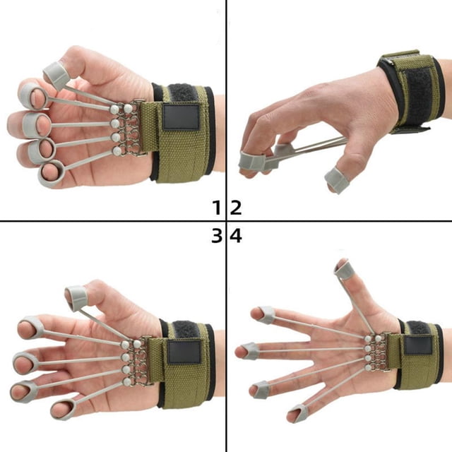 Entrenador extensor de dedos y manos, ejercitador con banda de resistencia, fortalecedor, entrenamiento de extensión y flexión de dedos