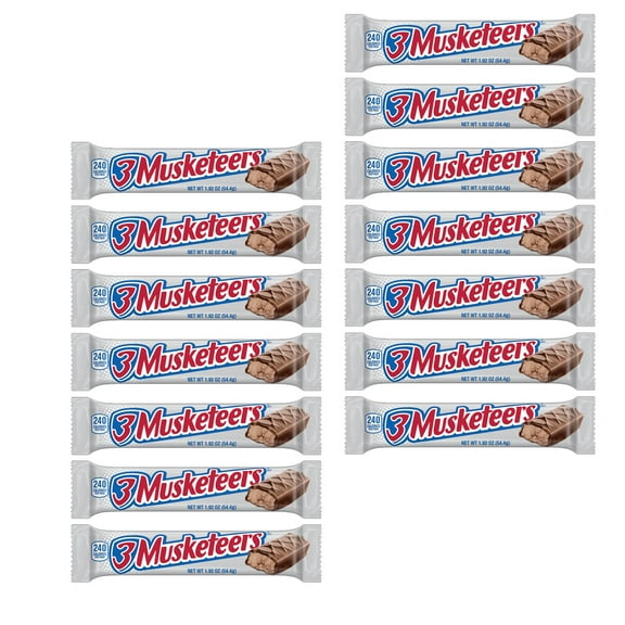 RADYAN 14-Count Full Size 3 Musketeers Chocolate Candy Bars, 1.92-oz Each