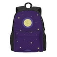 thumbnail image 2 of XMXY Cartoon Moon Night Sky Backpack Laptop Bag for Women, School Bookbag Lightweight Backpack for Travel Casual Work Backpack Black, 2 of 8