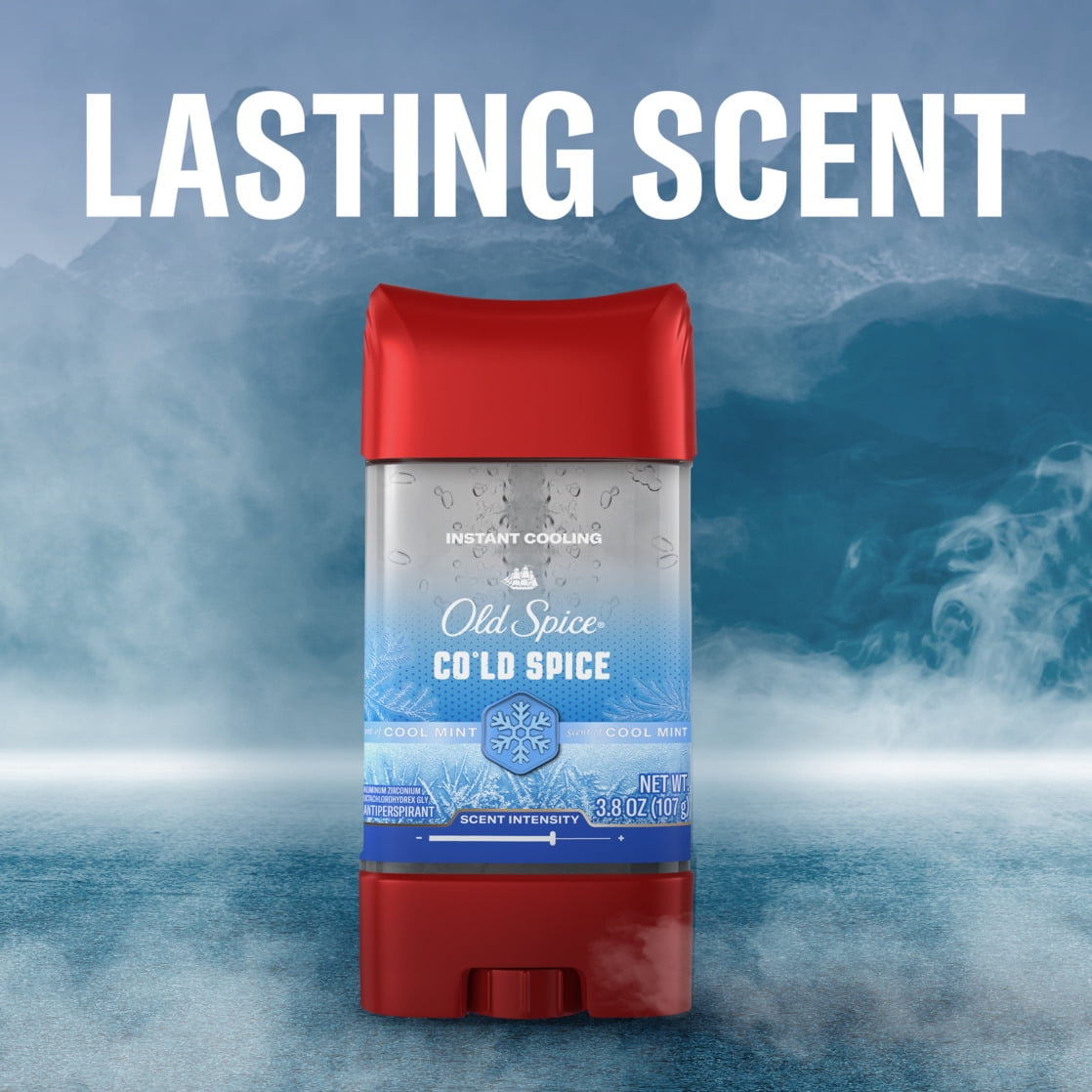 Old Spice Red Collection Cold Spice Scent Clear Gel Antiperspirant for Men, 3.8 oz