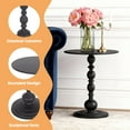 thumbnail image 3 of PinkSheep Small Round Side Table, Coffee End Table Drink Table Sofa Table Tray Table for Living Room Bedroom, Black, 3 of 9