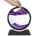 thumbnail image 4 of Gustave Moving Sand Art Picture Liquid Motion Round Glass 3D Hourglass Deep Sea Sandscape Quicksand Relaxing Art Decor for Home Office Desktop, 10 Inch, Purple, 4 of 8