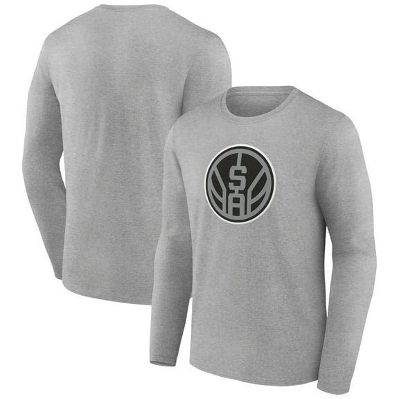 Men's Gray San Antonio Spurs Alternate Logo Long Sleeve T-Shirt
