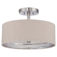 thumbnail image 2 of Quoizel Metro Medium Semi Flush Mount in Brushed Nickel, 2 of 3