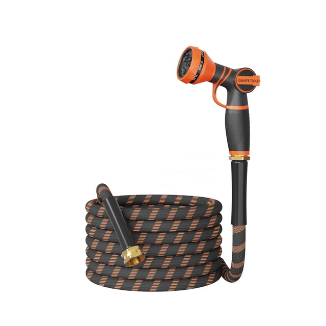 Manguera de jardín Giraffe Tools de 7,5 m con boquilla de 9 funciones