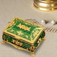 thumbnail image 6 of fenteer Enameled Jewelry Box Desktop Trinket Box for Ear Studs Rings Home Decoration Green, 6 of 7