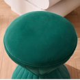 thumbnail image 3 of Multifunction Velvet Ottoman, Upholstered Vanity Stool Chair, Sturdy Round Footstool for Makeup, Living Room, Bedroom, Entryway, Beige, 3 of 16
