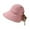 Pink, variant on Sun Hat For Women Wide Brim Bucket Hats With Bow Ponytail Hole Beach Cap For Summer UPF 50+ X Mount