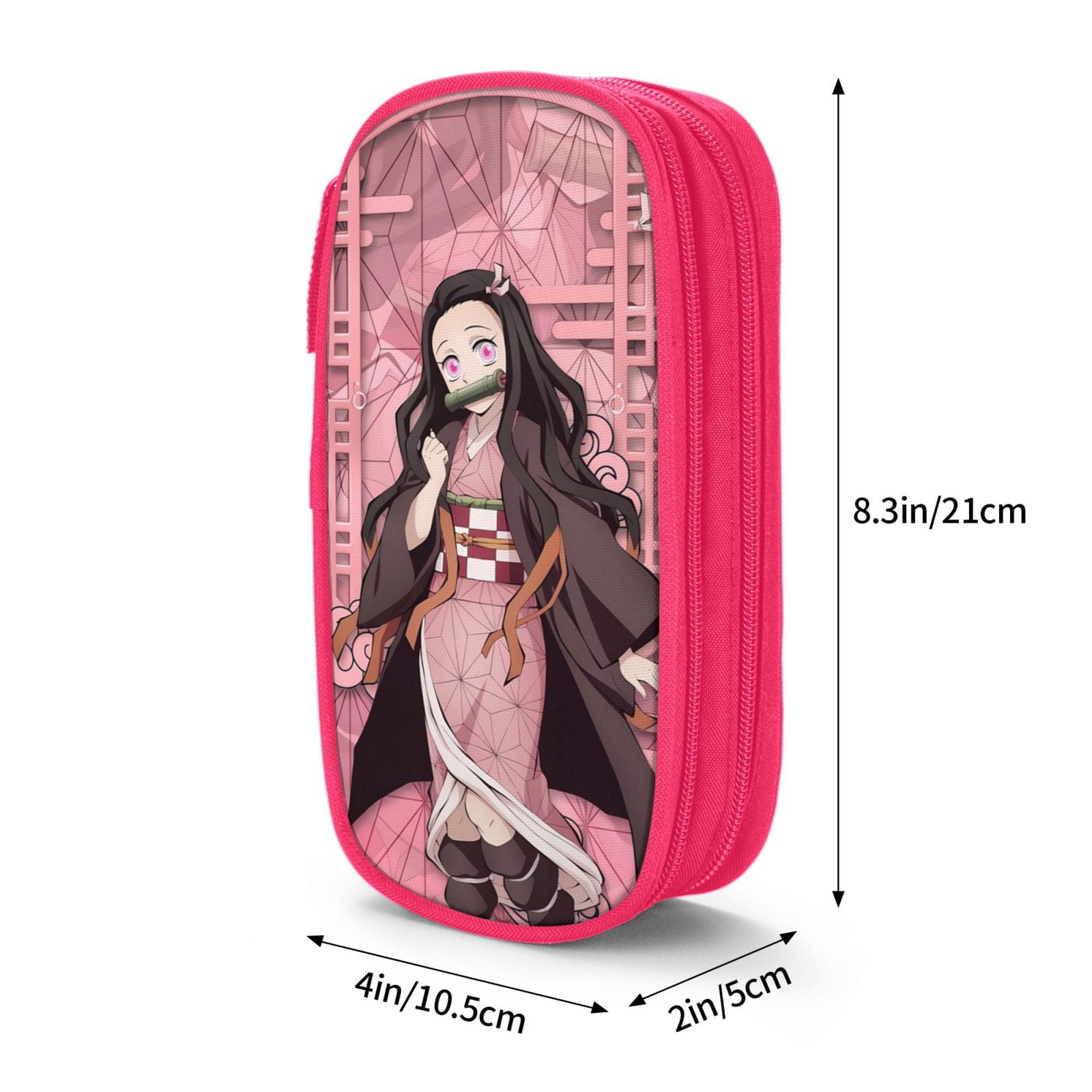 Kamado Nezuko Pencil Case Large Capacity Pencil Pouch Pen Bag Office Stationery Organizer Travel Makeup Bag Pink