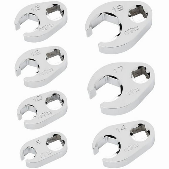 Nepros NPNTBNS307 0.375 in. Drive Metric Crowfoot Wrench Set - 7 Piece