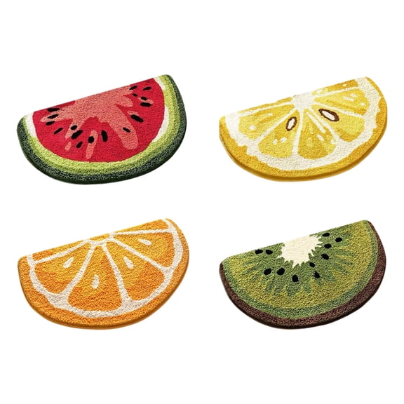 Luckky Funny Fruit Shaped Soft Faux Bath Mat,Super Absorbent Non-Slip Bathroom Floor Rug,Machine Washable Decorative Shower Mat,Stylish Door Mat for Bathroom,Tub Entrance & Home Indoor Decor