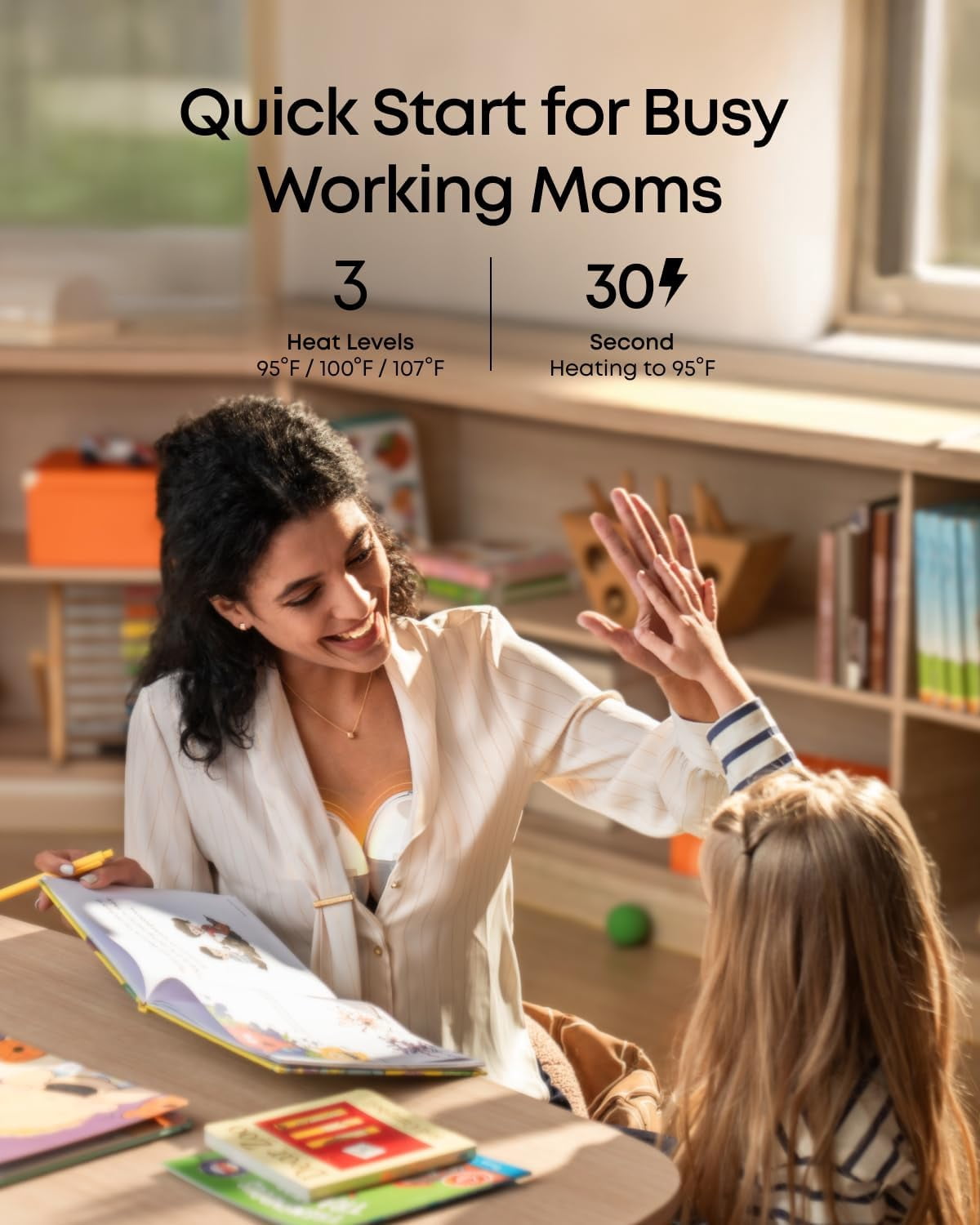 eufy Heated Wearable Breast Pump E20, 3 Heat Levels, Hands-Free Breast Pump with Innovative HeatFlow™, Optimized Rhythm via App, Hospital-Grade Suction, Leakproof, Ultra-Slim and Quiet for in-Bra Use