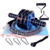 Ab Roller Wheel Set Abdominal Wheel Roller ab roller machine with Knee Pad Resistance Bands for Home Gym Workout Exercise