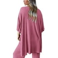 thumbnail image 2 of PRETTYGARDEN Women's 2 Piece Outfits Casual Short Sleeve Pullover Tops and Wide Leg Pants Lounge Sets Tracksuits, 2 of 8