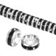 thumbnail image 1 of Paquete de 100 cuentas espaciadoras rondelle, 0.24 pulgadas/6mm cuentas sueltas de cristal de rhinestone checo [Negro], 1 of 6