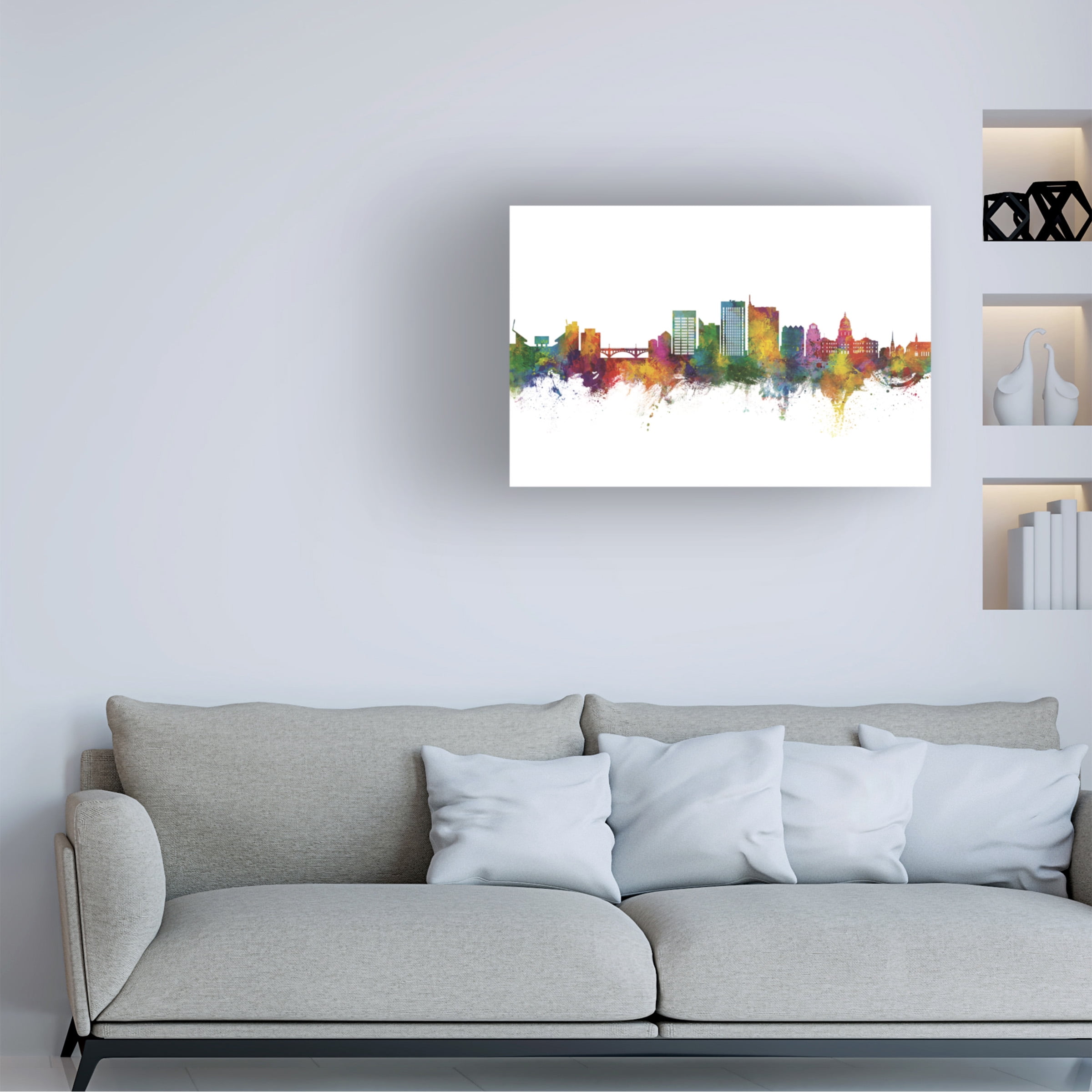 Michael Tompsett 'Boise Idaho Skyline' Canvas Art
