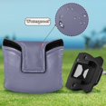 thumbnail image 6 of Haosy Lavender Gray Golf Mallet Putter Cover Strong Magnetic Leather Golf Club Headcover Closure, 6 of 7