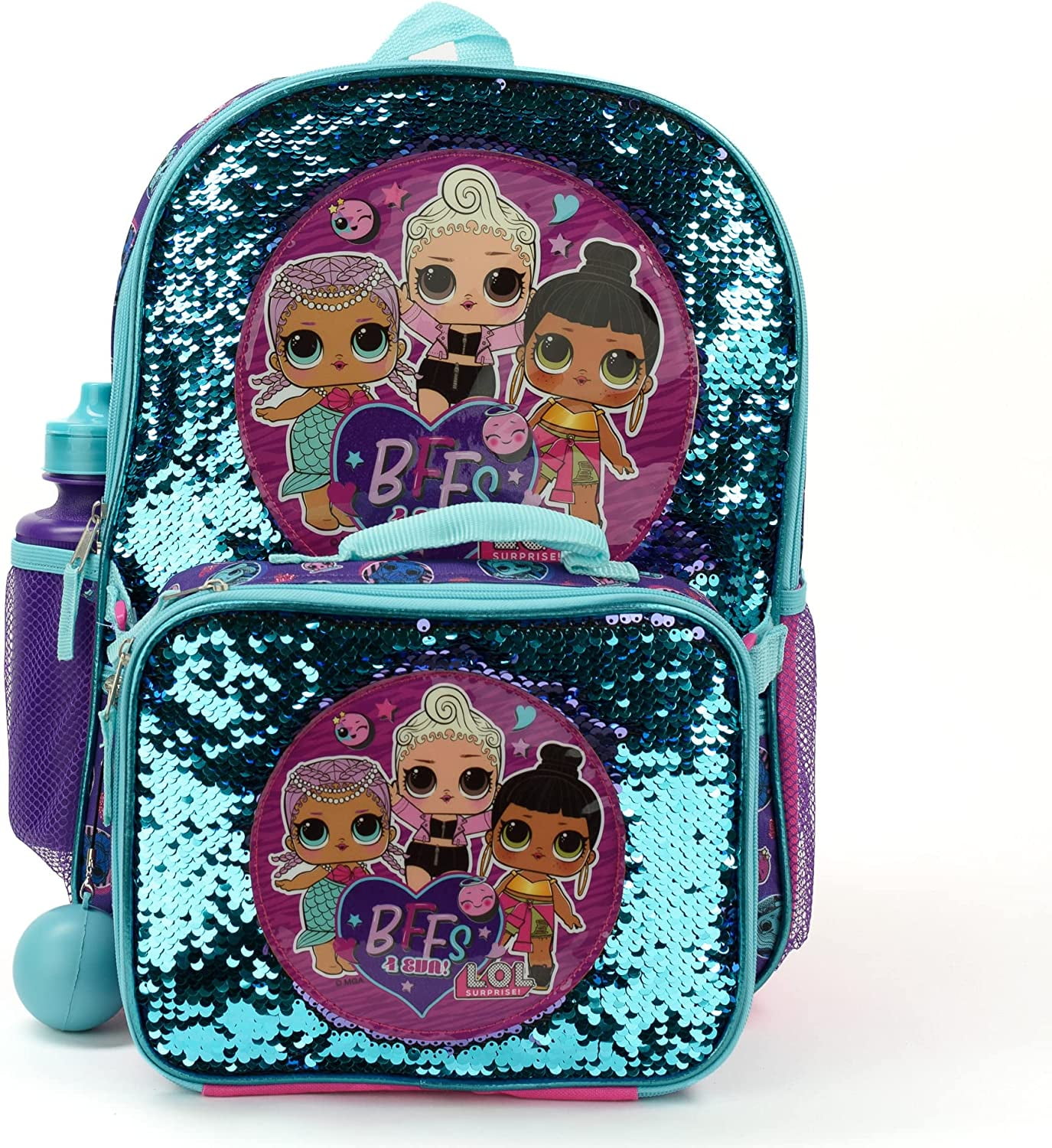 Girls L.O.L. Surprise Licensed Backpack 16" and Lunch Set