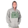 thumbnail image 3 of Made In Ireland St Patricks Day Pride Zip Up Hoodie Men's Women's Brisco Brands S, 3 of 6