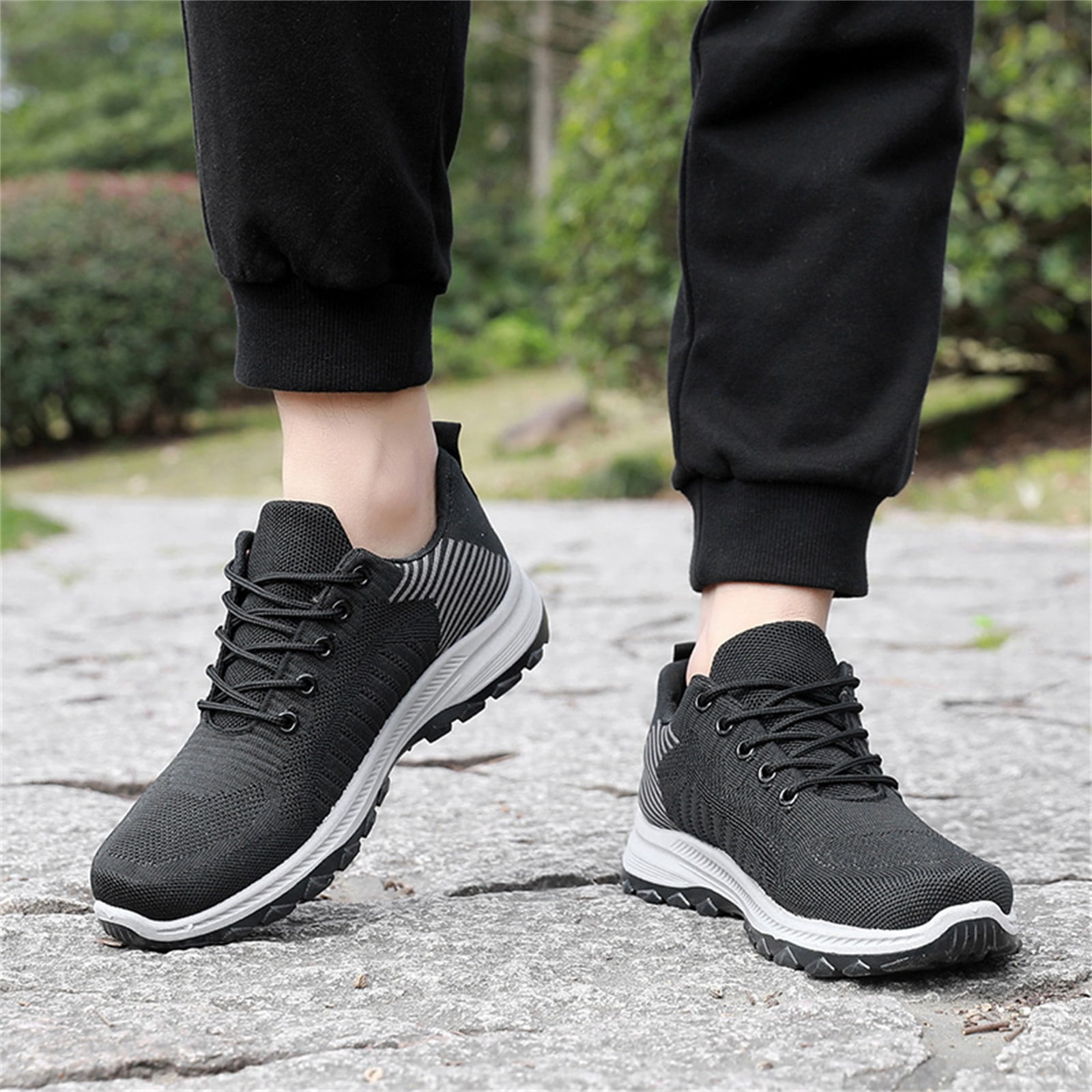 LEEy world Running Shoes for Men Men s Sneakers Leather Casual Dress Sneakers Breathable Business Oxford Fashion Sneaker Black