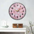 thumbnail image 2 of Yayeee Wall Clock Battery Operated 9.5" Silent Non-Ticking for Living Room, Pink Halloween, 2 of 8